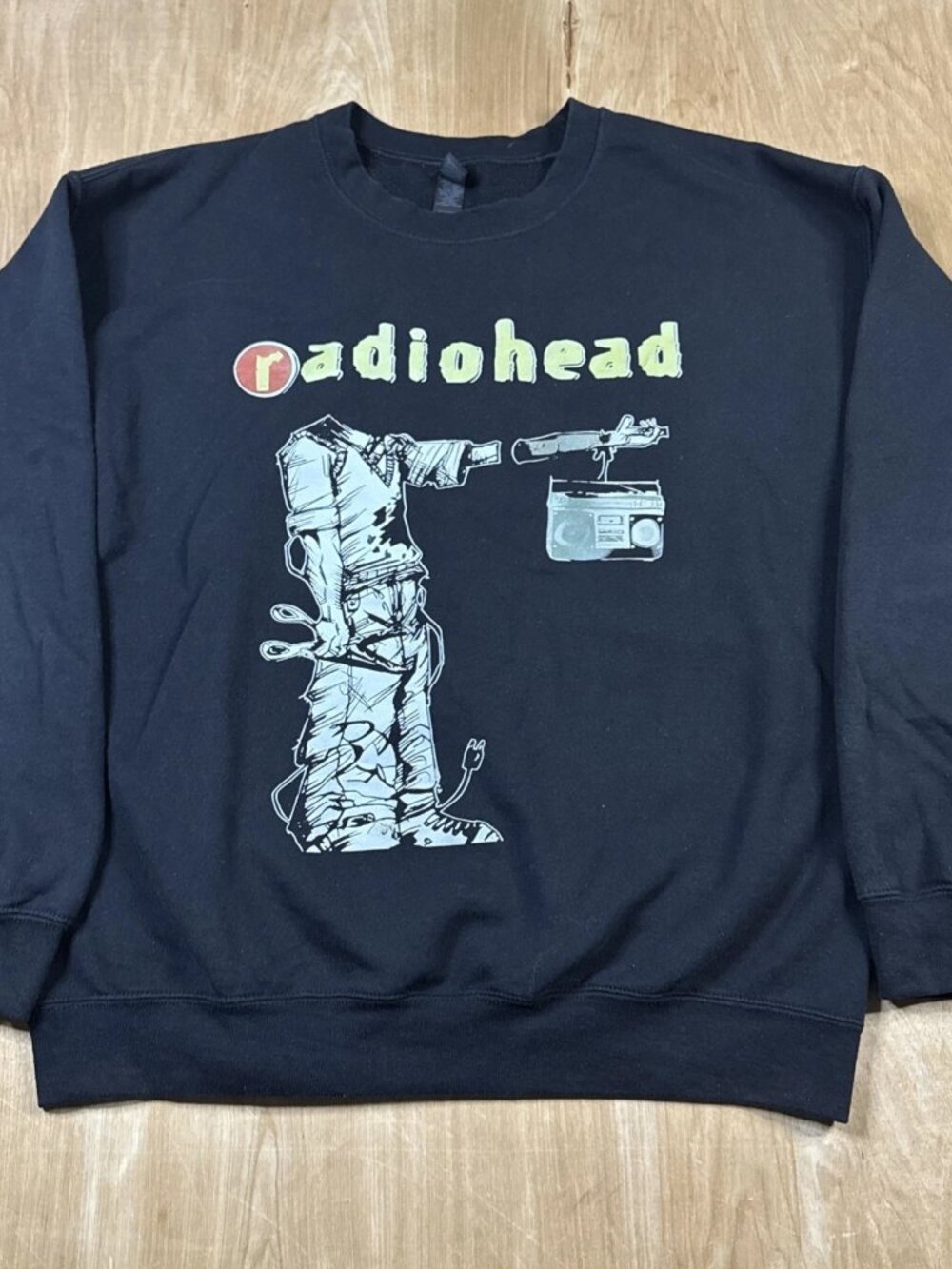 Radiohead Boombox Limb Mens Long Sleeve Pullover Sweatshirt Size Large